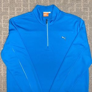 Puma Large Blue 1/2 Zip Golf Pullover Windbreaker
